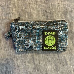 Dime Bags Blue and Black Hemp Padded Pouch